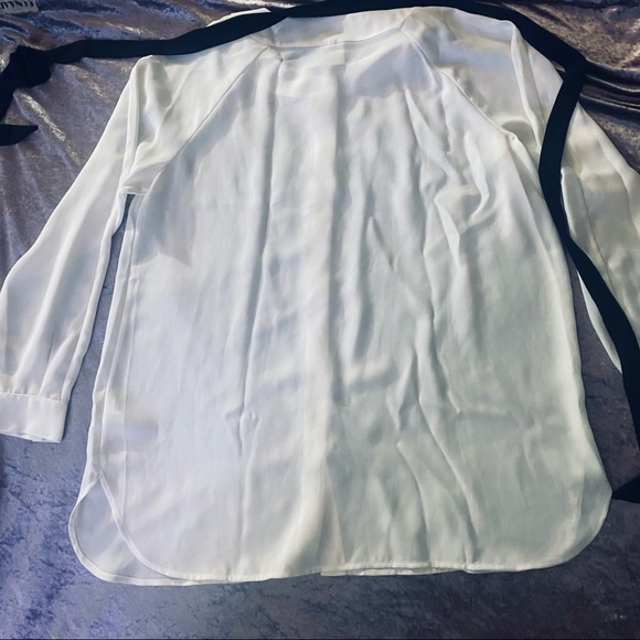 NWTS Cabi White Tuxedo Button Down Shirt Medium - Picture 3 of 12